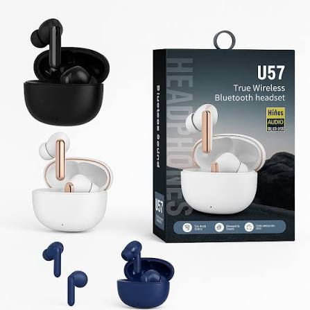 U57 True Wireless Bluetooth 5.4 Earbuds with Hi-Res Audio, Touch Control & Fast Charging – Noise Reduction, Long Battery Life