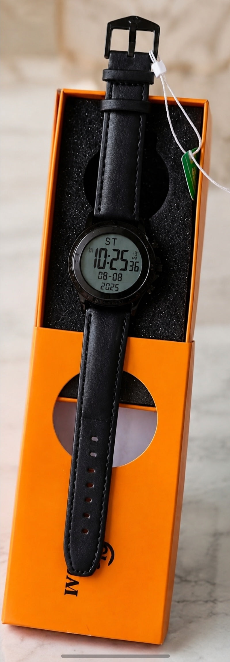 RMS Elite Digital Leather Watch – Premium Men’s Wristwatch