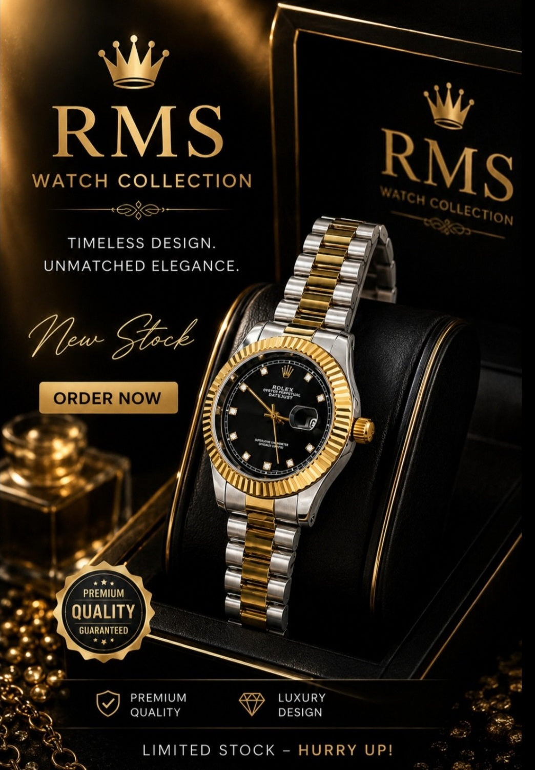 RMS Royal Gold Two-Tone Luxury Watch
